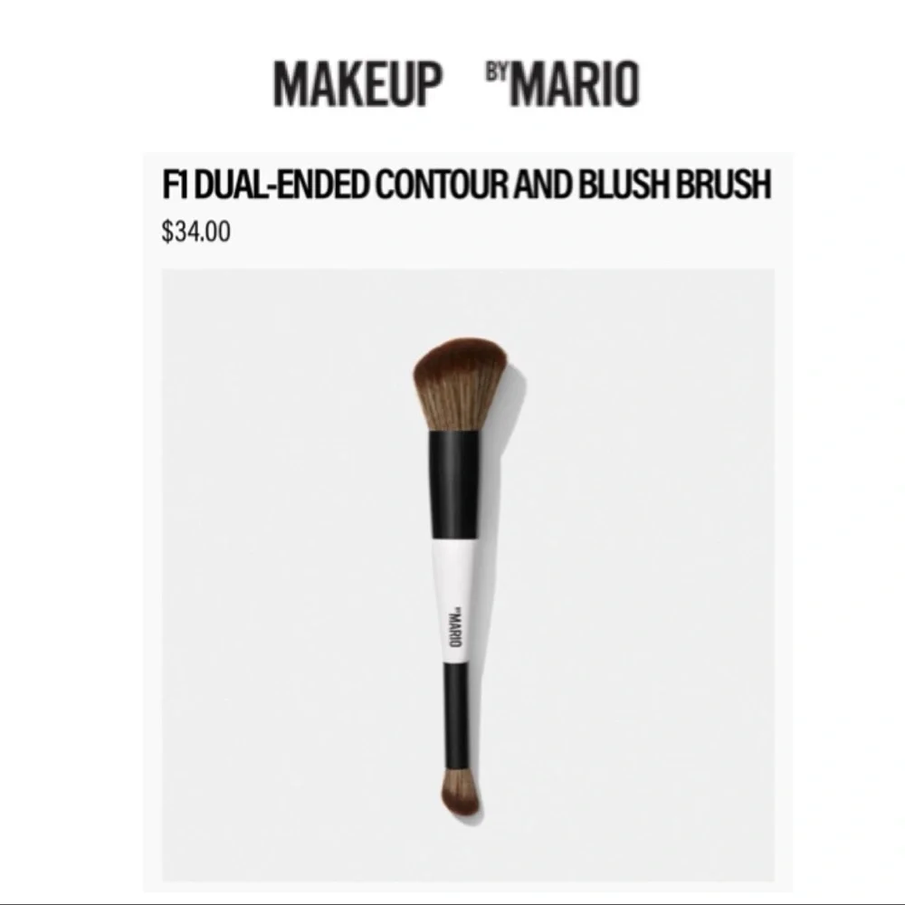MAKEUP by MARIO F1 F1 DUAL-ENDED CONTOUR AND BLUSH BRUSH    ~NEW~